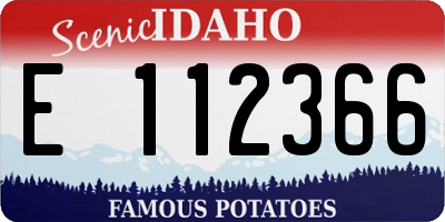 ID license plate E112366