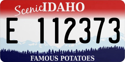 ID license plate E112373