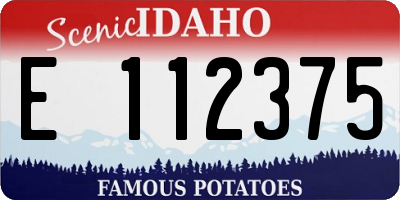 ID license plate E112375