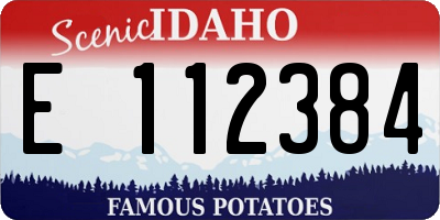 ID license plate E112384