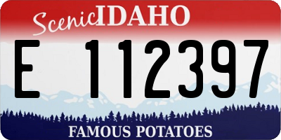 ID license plate E112397
