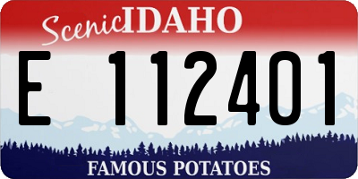 ID license plate E112401