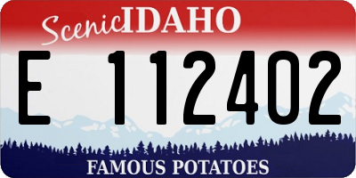 ID license plate E112402