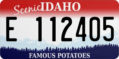 ID license plate E112405