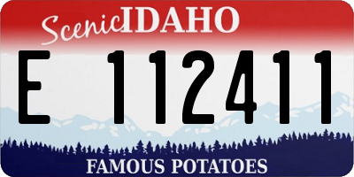 ID license plate E112411