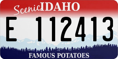ID license plate E112413