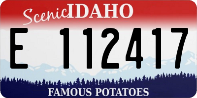 ID license plate E112417