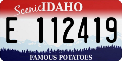 ID license plate E112419