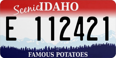 ID license plate E112421