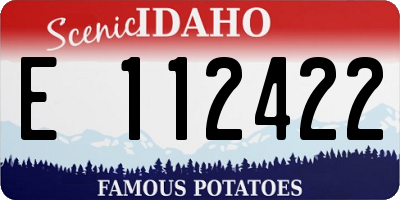 ID license plate E112422