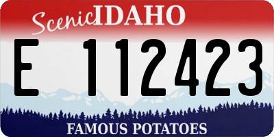 ID license plate E112423