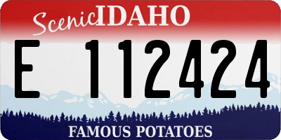ID license plate E112424