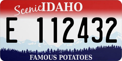 ID license plate E112432