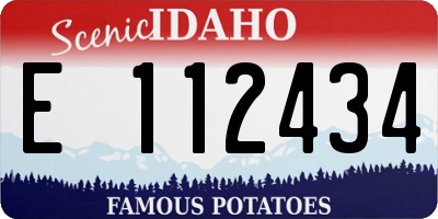 ID license plate E112434