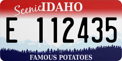 ID license plate E112435