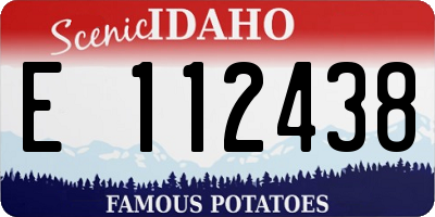 ID license plate E112438