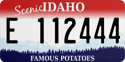 ID license plate E112444
