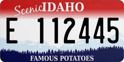 ID license plate E112445
