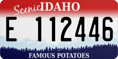 ID license plate E112446