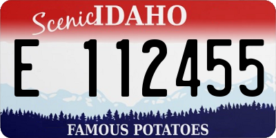 ID license plate E112455