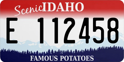 ID license plate E112458