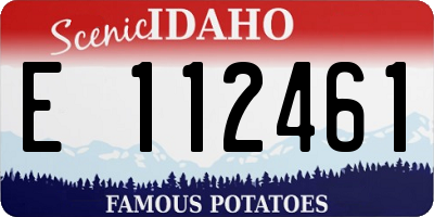 ID license plate E112461