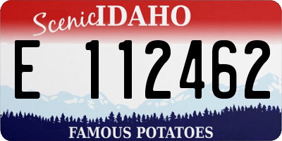 ID license plate E112462