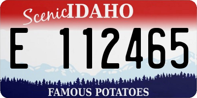 ID license plate E112465