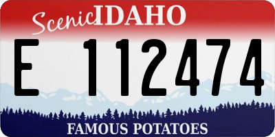 ID license plate E112474