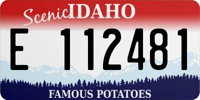 ID license plate E112481