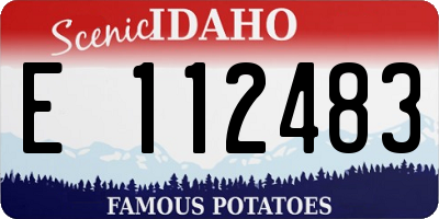 ID license plate E112483