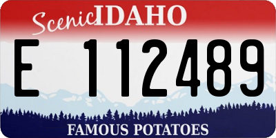 ID license plate E112489