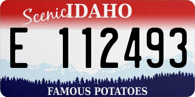 ID license plate E112493