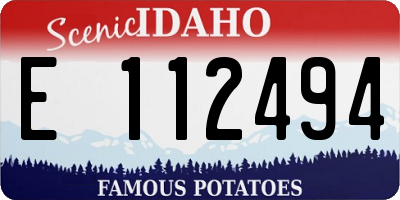 ID license plate E112494