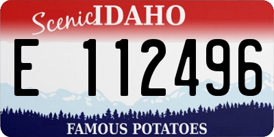 ID license plate E112496