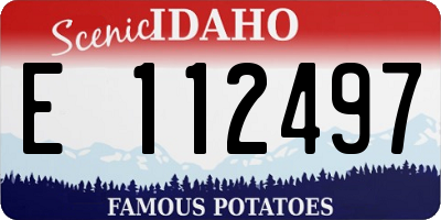 ID license plate E112497