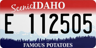 ID license plate E112505