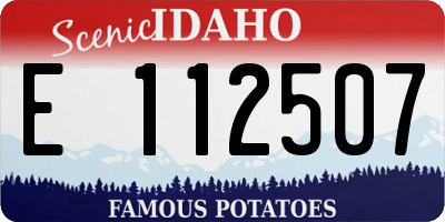 ID license plate E112507