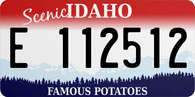 ID license plate E112512