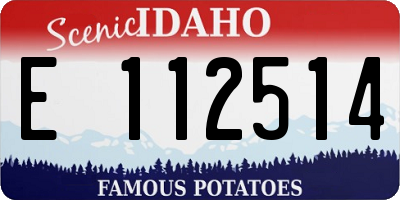 ID license plate E112514