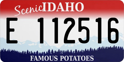 ID license plate E112516