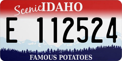 ID license plate E112524