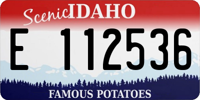 ID license plate E112536
