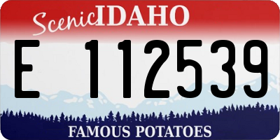 ID license plate E112539