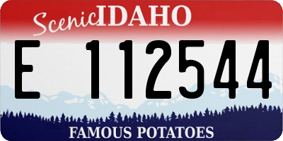 ID license plate E112544