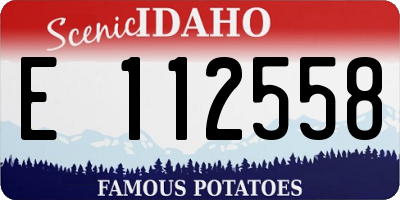 ID license plate E112558