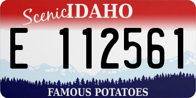 ID license plate E112561