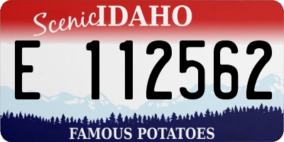 ID license plate E112562