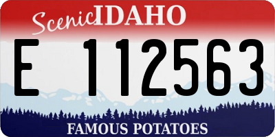 ID license plate E112563
