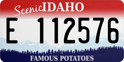 ID license plate E112576